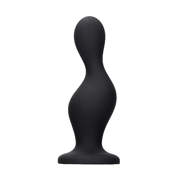 Ouch! Wave Butt Plug Black - Korek analny Czarny