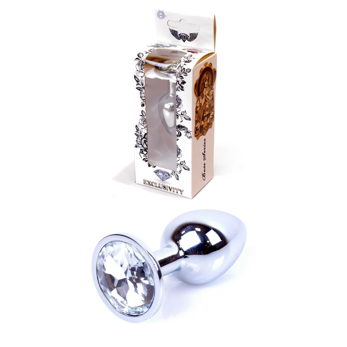 Boss Series Jewellery Silver Clear - Korek analny z diamentem Przezroczysty