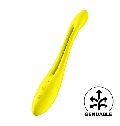 Satisfyer Elastic Game Multi Vibrator (Yellow) - Wibrator elastyczny dla niej lub dla par Żółty
