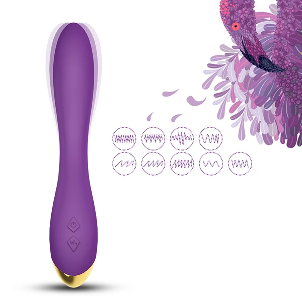 Boss Series Flamingo Purple - Wibrator klasyczny Fioletowy