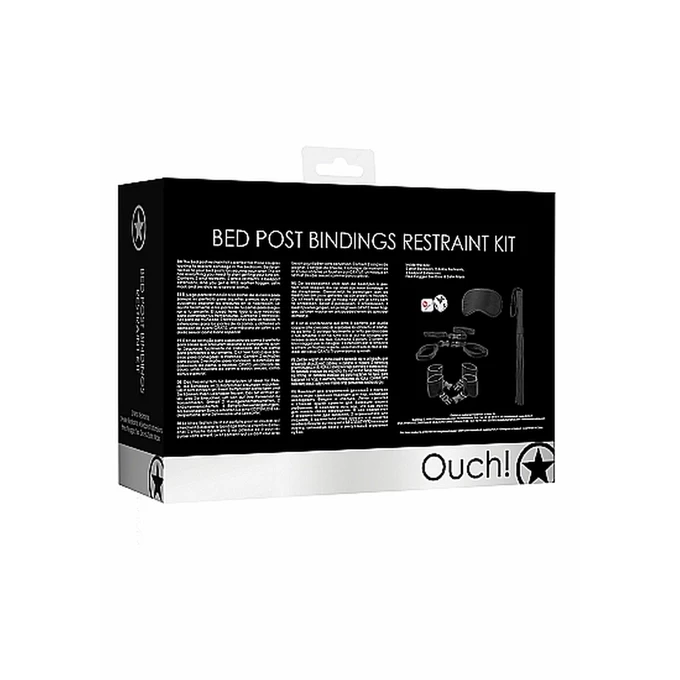 Ouch! Bed Post Bindings Restraing Kit Black - Zestaw BDSM