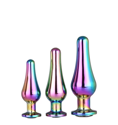 Dream Toys Gleaming Love Pleasure Set Multicolour - Zestaw korków analnych z diamentem Multikolor