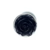 Boss Series Jewellery Silver Plug Rose Black - Korek analny z ozdobnym kwiatem Czarny