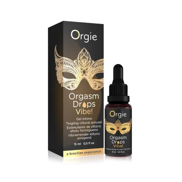 Orgie Orgasm Drops Vibe Peach Flavor 15 Ml - Krople stymulujące do łechtaczki