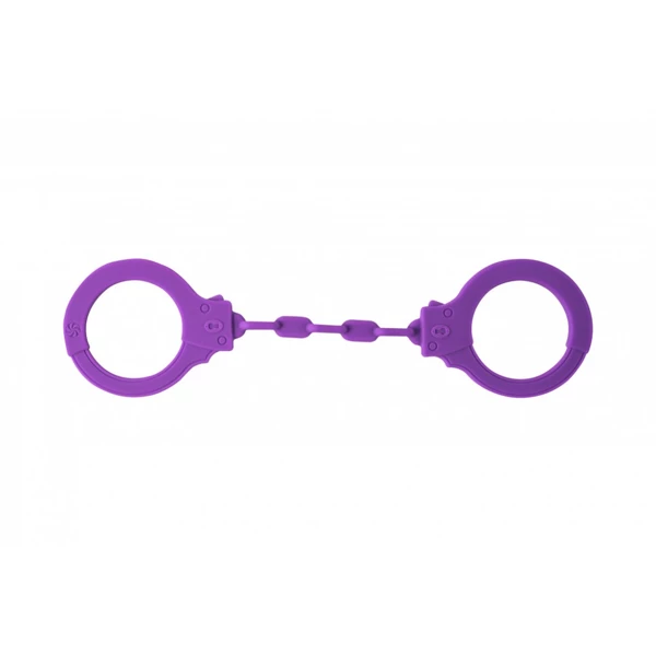Lola Games Silicone Handcuffs Party Hard Suppression Purple - Kajdanki na nadgarstki, silikonowe Fioletowy