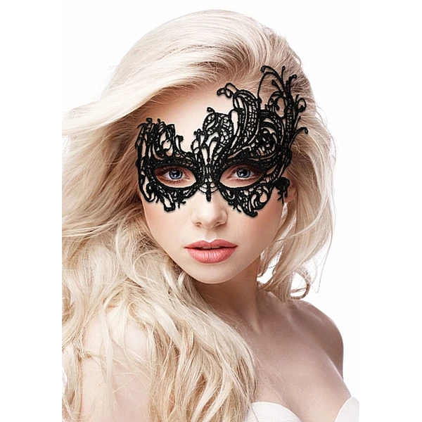 Ouch! Royal Black Lace Mask Black - Maska na oczy koronkowa