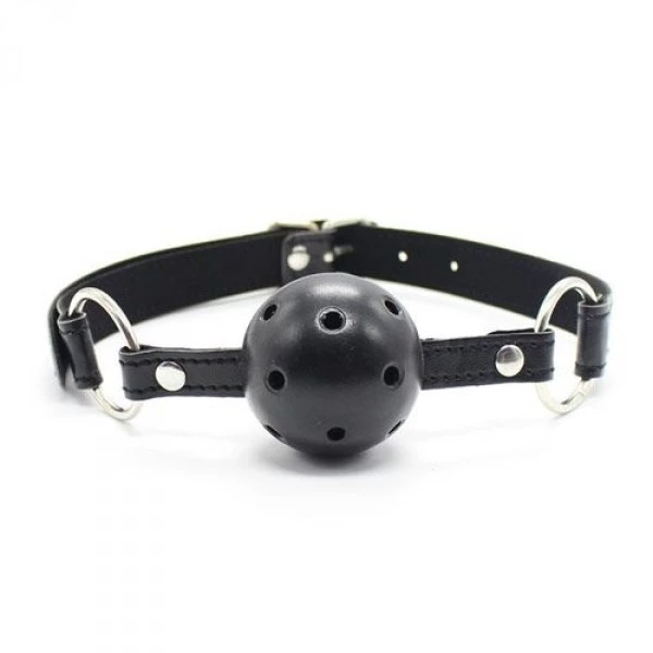 Toyz4lovers Breathable Ball Gag (Nero) - Knebel z kulką Czarny