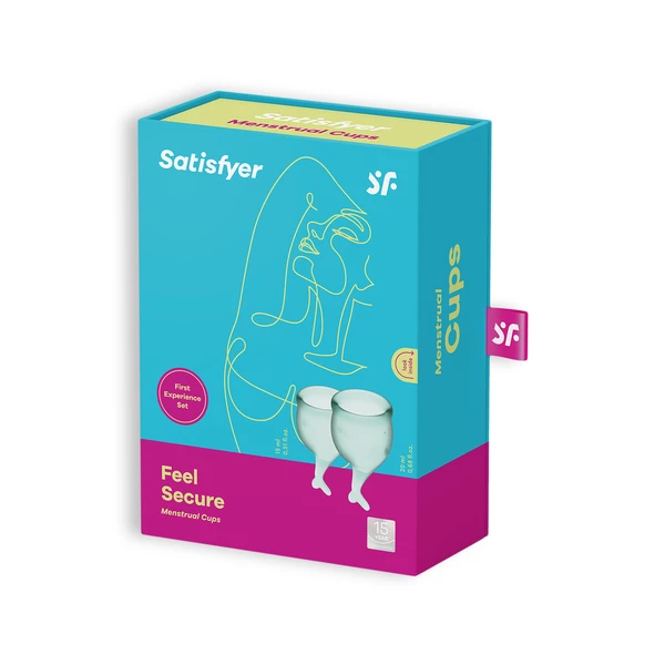 Satisfyer Feel Secure Menstrual Cup Dark Green - Kubeczki menstruacyjne