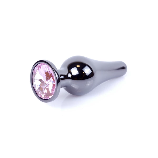 Boss Series Jewellery Dark Silver Butt Rose - Korek analny z diamentem