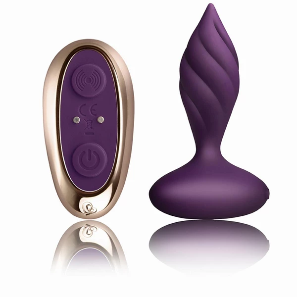 Rock Off Sensations Desire Vibrating Anal Plug Purple - Wibrujący korek analny na pilota Fioletowy