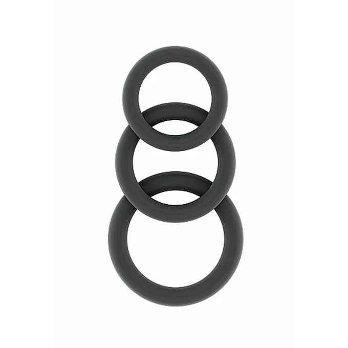 Sono No.25 Cockring Set Grey - Zestaw elastycznych pierścieni erekcyjnych