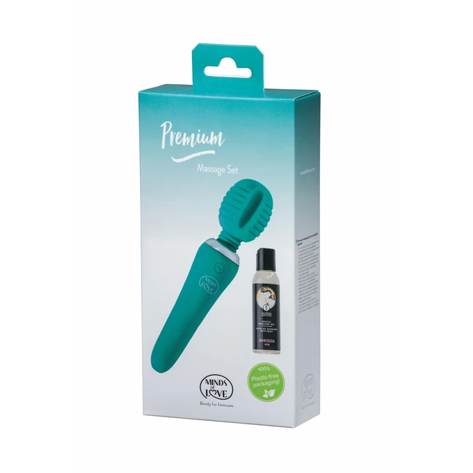 Minds of Love Premium Massage Set Mint - Wibrator wand z różnymi końcówkami Zielony