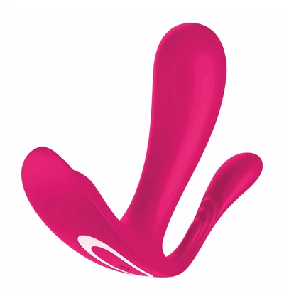 Satisfyer Top Secret + (Pink) - Wibrator króliczek do potrójnej stymulacji + aplikacja Różowy