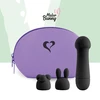 Feelz Toys Mister Bunny Massage Black - Wibrator wand z dodatkowymi końcówkami Czarny