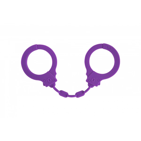 Lola Games Silicone Handcuffs Party Hard Suppression Purple - Kajdanki na nadgarstki, silikonowe Fioletowy