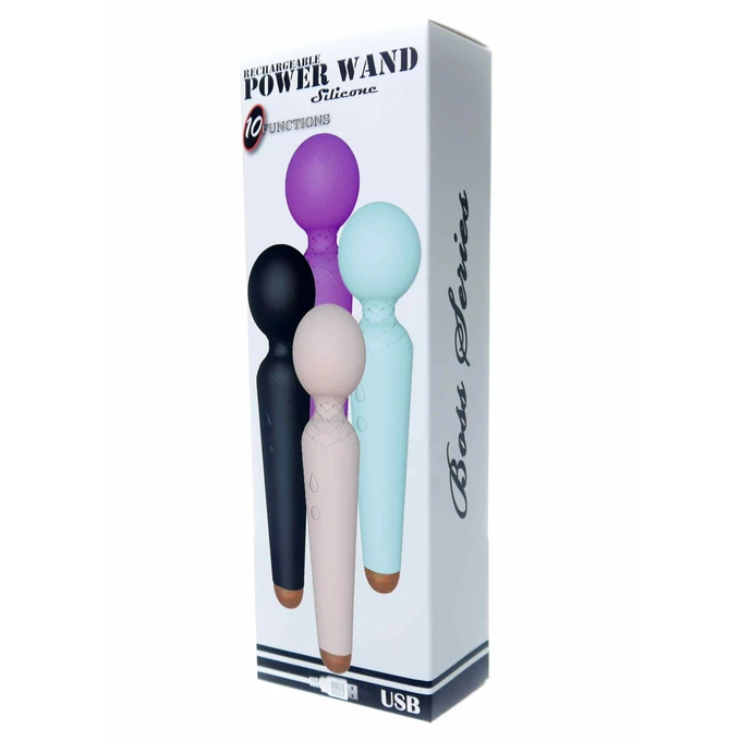 Boss Series Rechargeable Power Wand 10 - Wibrator wand Czarny