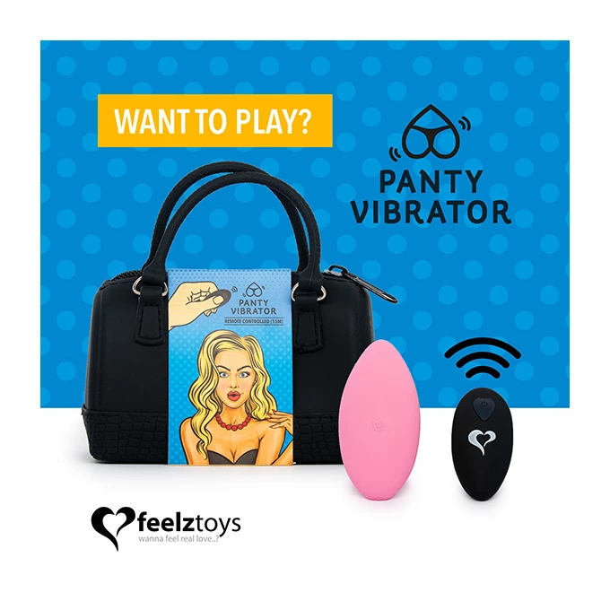 FeelzToys Panty Vibe Remote Controlled Vibrator Pink - Wibrator łechtaczkowy do bielizny Różowy