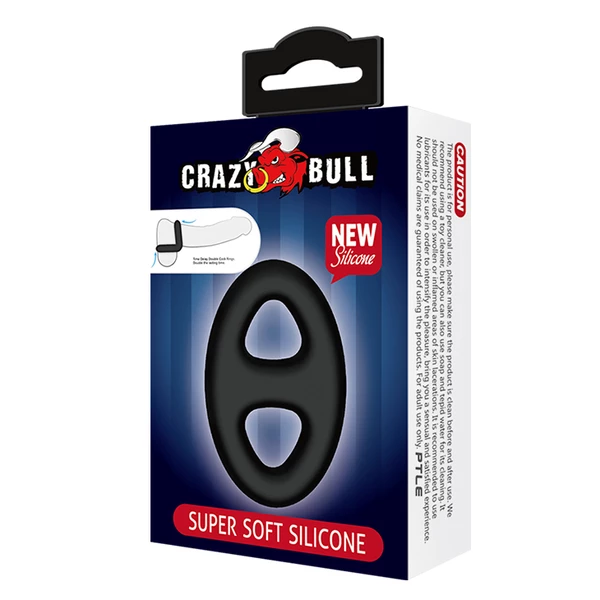 Crazy Bull Super Soft Silicone - Elastyczny pierścień erekcyjny - podwójny