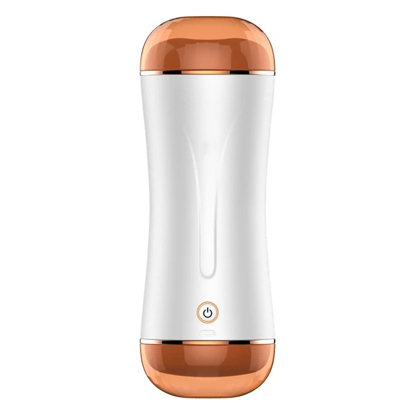 Boss Series Vibrating Masturbation Cup 10DE - Wibrujący masturbator z dwoma otworami
