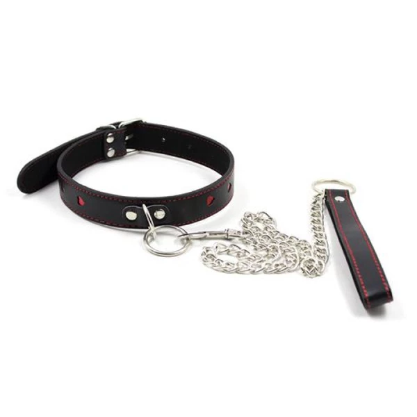 Toyz4lovers Easy Collar Leash Black - Obroża BDSM ze smyczą
