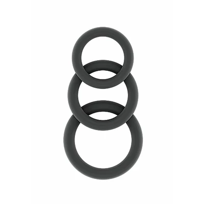 Sono No.25 Cockring Set Grey - Zestaw elastycznych pierścieni erekcyjnych