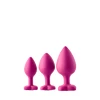 Flirts Flirts Anal Training Kit Gem Stone Pink - Zestaw korków analnych z diamentem Różowy