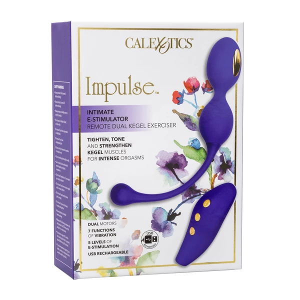 CalExotics Estim Dual Kegel Exerciser - Kulki gejszy z elektrostymulacją
