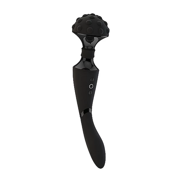 Vive Shiatsu Bendable Massager Wand Black - Wibrator wand z dwoma silnikami Czarny