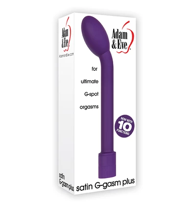 Adam &amp; Eve Satin G Gasm Plus Purple - Wibrator do punktu G