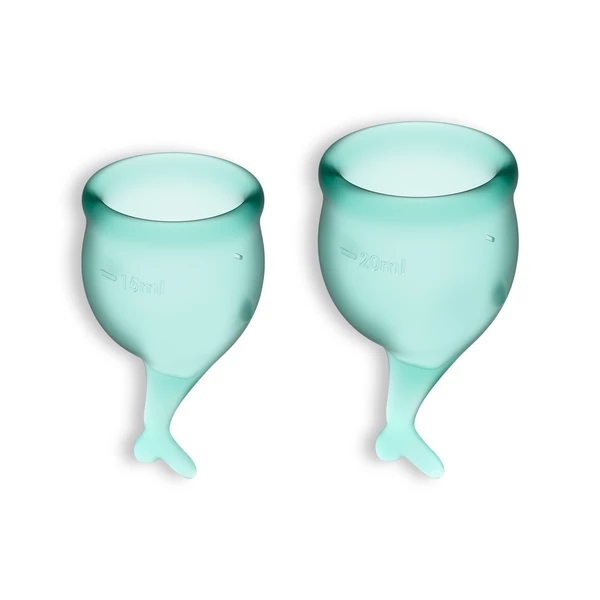 Satisfyer Feel Secure Menstrual Cup Dark Green - Kubeczki menstruacyjne