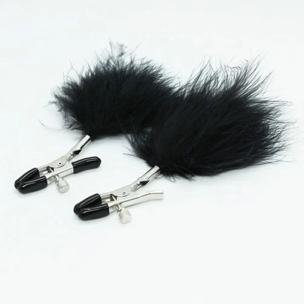 Toyz4lovers Pon Nipples Clamps - Zaciski na sutki z piórkami