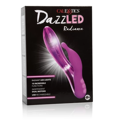 CalExotics Dazzled Radiance - Wibrator króliczek podświetlany LED Fioletowy
