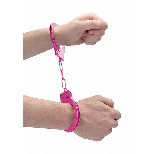 Ouch! Beginner&quot;S Handcuffs Pink - Kajdanki metalowe Różowy