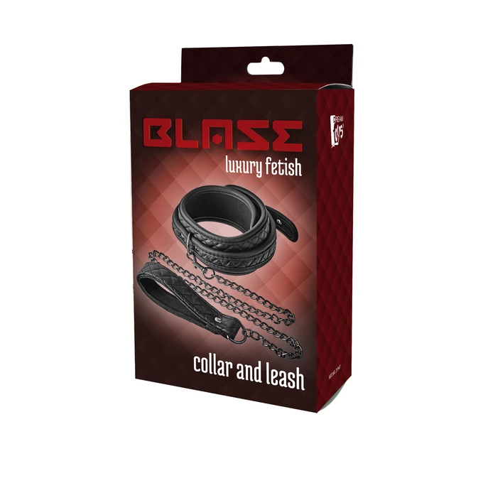 Blaze Collar Leash Diamond Black - Obroża ze smyczą