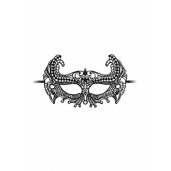 Ouch! Empress Black Lace Mask Black - Maska na oczy koronkowa