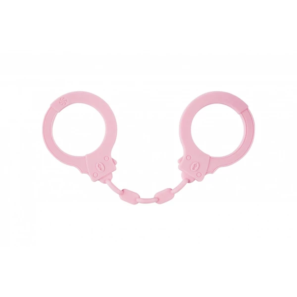 Lola Games Silicone Handcuffs Party Hard Suppression Pink - Kajdanki na nadgarstki, silikonowe Różowy