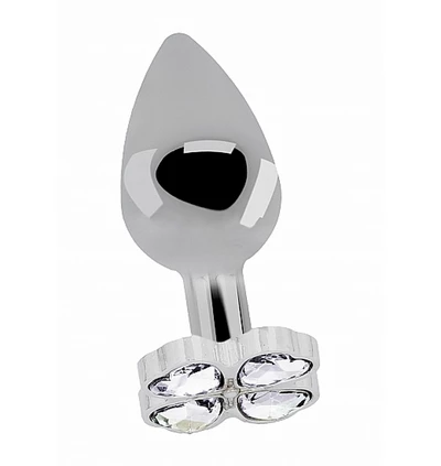 Rich Lucky Diamond Plug 3.75 Inch Silver - Korek analny z diamentem