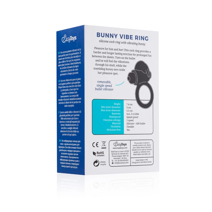 Easy Toys Bunny Vibe Ring - Wibrujący pierścień erekcyjny