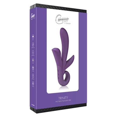 ToyJoy Trinity Vibrator Purple - Wibrator króliczek do potrójnej stymulacji