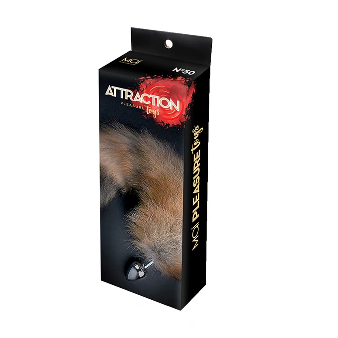 Attraction Mai No.50 Fox Tail Metal Plug S Silver - Korek analny z lisim ogonem