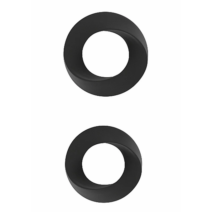 Sono No.24 Cockring Set Black - Zestaw elastycznych pierścieni erekcyjnych