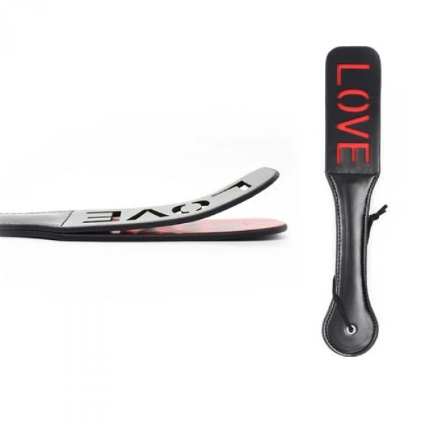 Toyz4lovers Double Spank Paddle Love Black - Packa do klapsów &quot;love&quot;