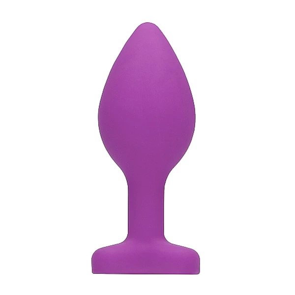 Ouch! Diamond Heart Butt Plug Regular Purple - Korek analny z diamentem Fioletowy