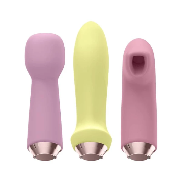 Satisfyer Marvelous Four Air Pulse + Vibrator Set - Wibrator 4 w 1 z wymiennymi końcówkami