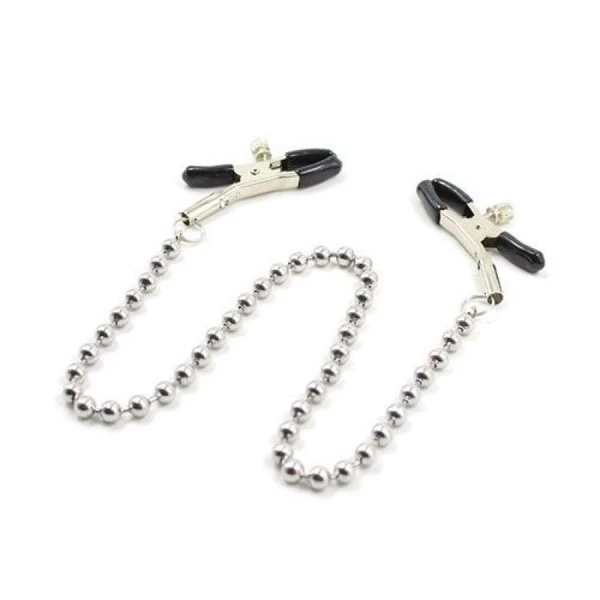 Toyz4lovers Chain Nipples Clamps - Zaciski na sutki z łańcuszkiem