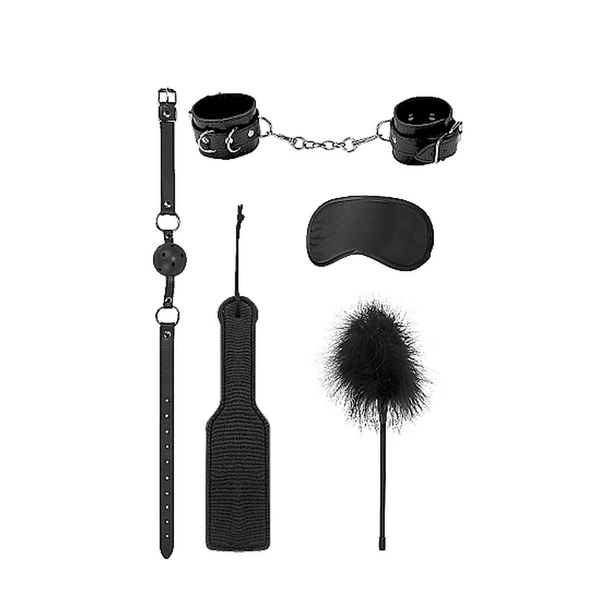 Ouch! Introductory Bondage Kit #4 Black - Zestaw BDSM Czarny
