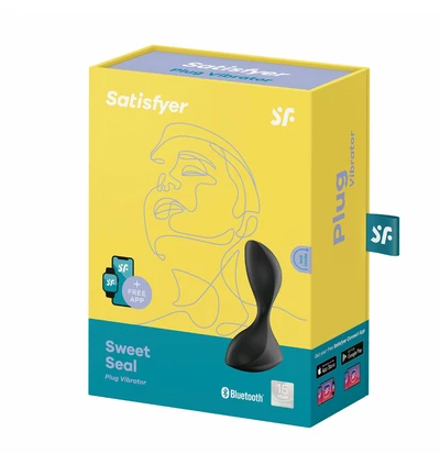 Satisfyer Vibrator Sweet Seal Connect App (Black) - Wibrujący korek analny sterowany aplikacją Czarny