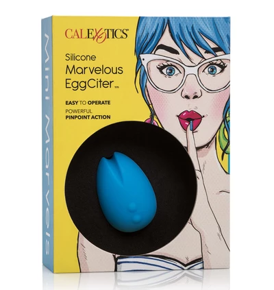 CalExotics Mini Marvels Marvelous Eggciter - Wibrator łechtaczkowy Niebieski