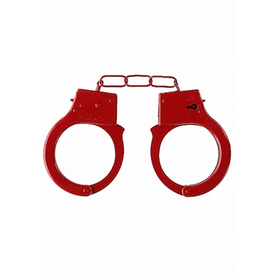 Ouch! Beginner&quot;S Handcuffs Red - Kajdanki metalowe Czerwony