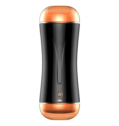 Boss Series Vibrating Masturbation Cup IE - Wibrujący masturbator z dwoma otworami